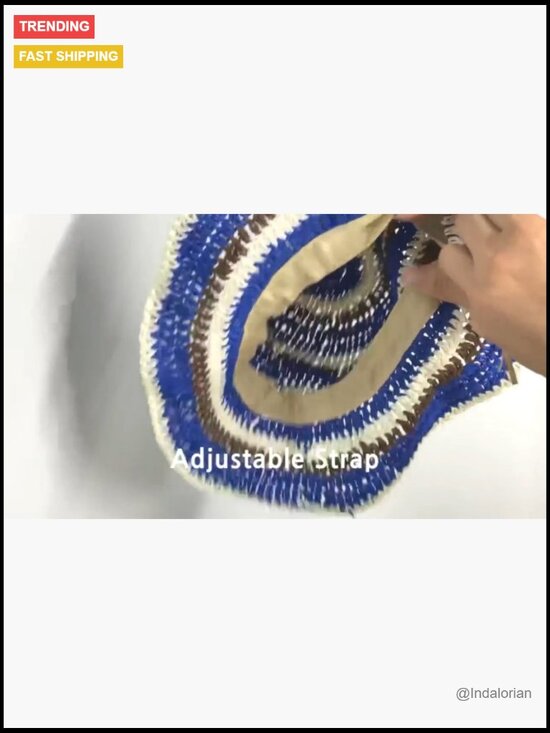 Straw Crochet Summer Bowler Foldable Bucket Hat main image 4
